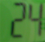 a digital clock that says 24